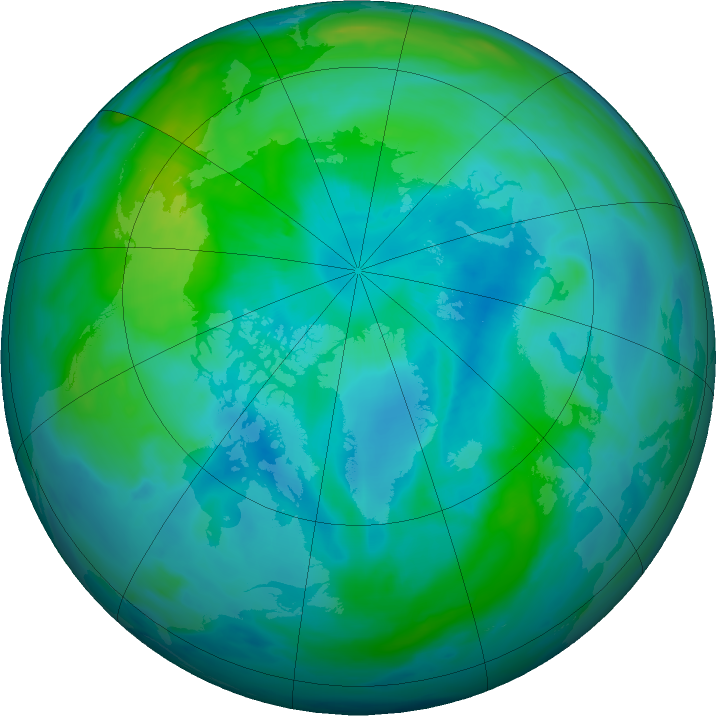 Arctic ozone map for 28 September 2023